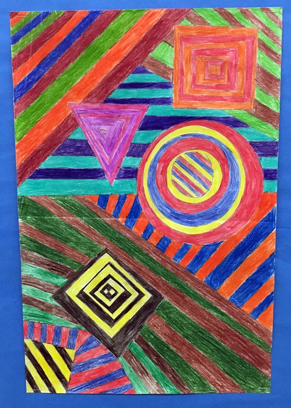 8th Grade Sonia DeLaunay Inspired Drawings - Ms. Gervais' Art Room